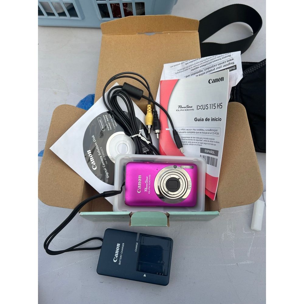 Canon Powershot ELPH 100 HS Pink point and shoot camera